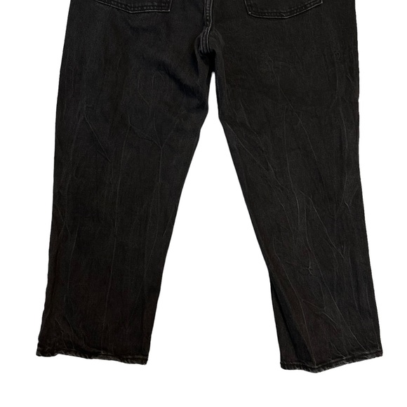 Old Navy | High Rise Slouchy Straight Jeans Black Button Fly Size 16 - Picture 7 of 13